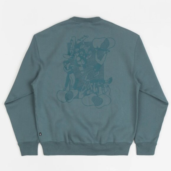 NIKE I Dark Teal Nike SB x Skate Like A Girl Fleece Crewneck Sweatshirt, M - Picture 3 of 16